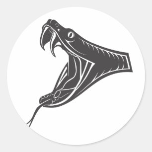 Adesivo Redondo vetor cobra