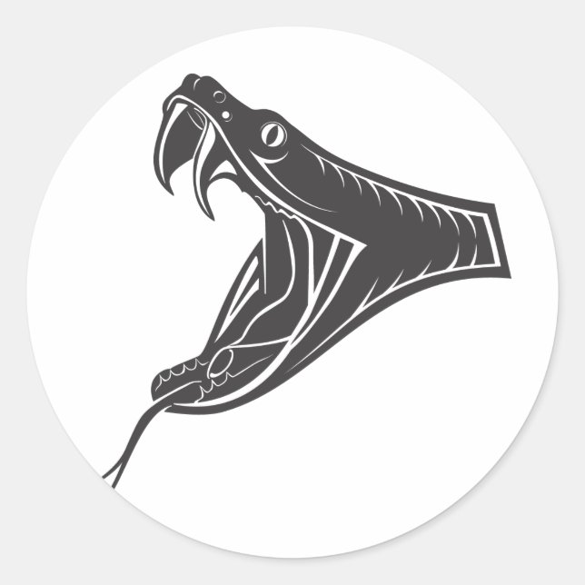 Adesivo Redondo vetor cobra (Frente)