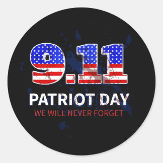 Adesivo Redondo Vetor usa patriota