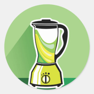 Adesivo Redondo Vetor verde do misturador