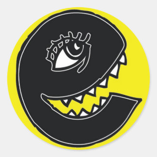 Adesivo Redondo Vex e - Amarelo