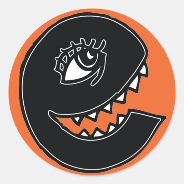 Adesivo Redondo Vex e - Laranja (Frente)