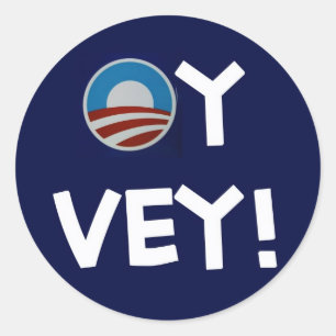 Adesivo Redondo vey oy de obama