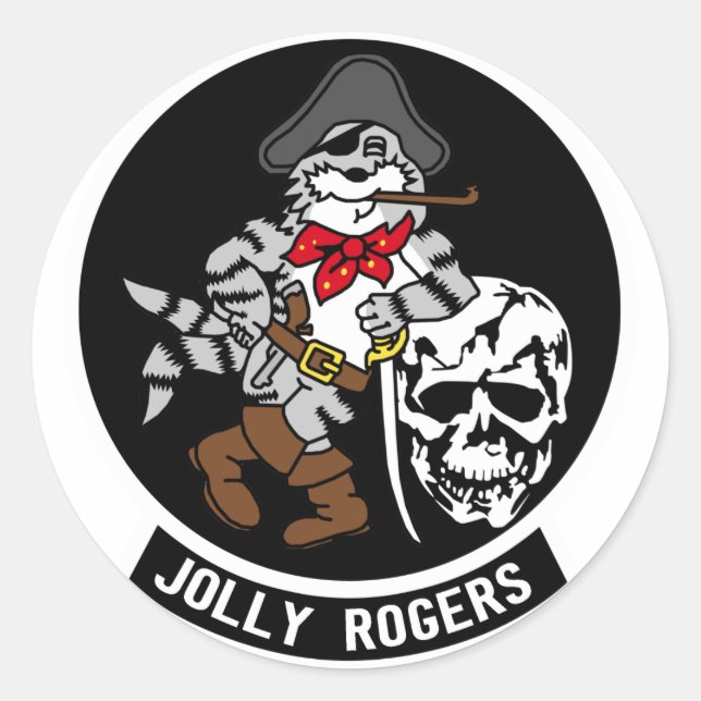 Adesivo Redondo VF-103 Jolly Rogers Sticker (Frente)