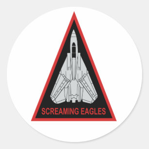 Adesivo Redondo VF-51 que grita Eagles