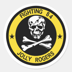 Adesivo Redondo VF-84 Jolly Rogers Sticker