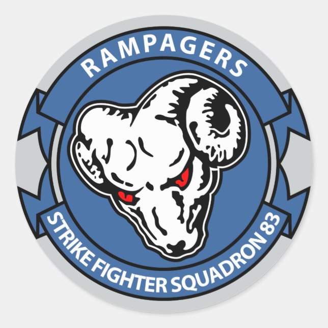 Adesivo Redondo VFA - 83 - Esquadrão de Combate à Greve 83 (Frente)