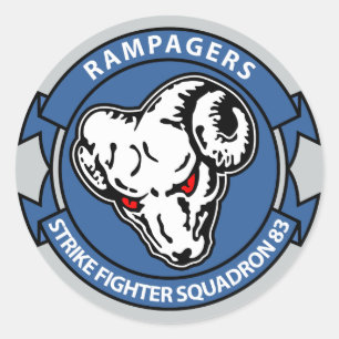 Adesivo Redondo VFA - 83 - Esquadrão de Combate à Greve 83