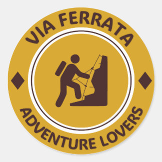 Adesivo Redondo Via Ferrata Adventure Lovers