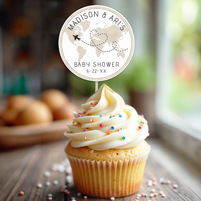 Adesivo Redondo Viagem Adventure Chá de fraldas Sticker (Baby Shower Favor Sticker)