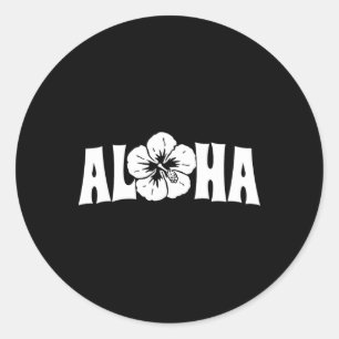 Adesivo Redondo Viagem Aloha Havaí Férias de Verão Garotas Mulhere