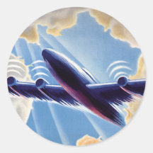 Viagem Antiga, Avião Voando em Nuvens no Céu