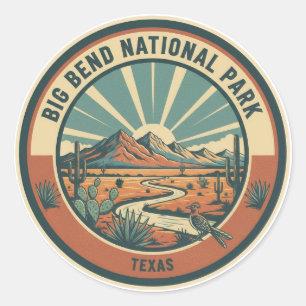 Adesivo Redondo Viagem ao Parque Nacional Big Bend