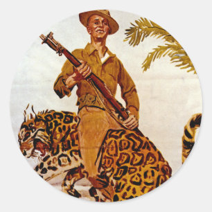 Adesivo Redondo Viagem? Aventura? Junte-se aos fuzileiros navais!