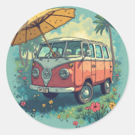 Adesivo Redondo viagem casal