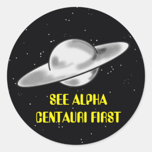 ADESIVO REDONDO VIAGEM CENTAURI ALFA DOS PIRES DE VÔO
