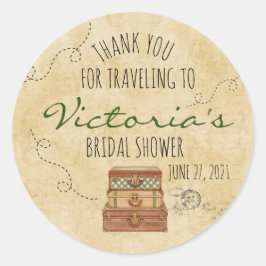 Adesivo Redondo Viagem Chá de panela Sticker