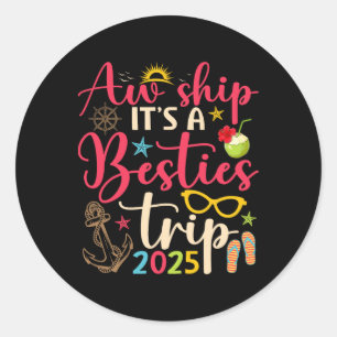 Adesivo Redondo Viagem das Melhores Amigas 2025 Amigas Corresponde