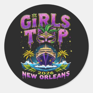 Adesivo Redondo Viagem das Meninas 2026 Nova Orleans