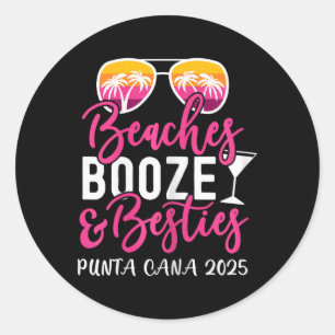 Adesivo Redondo Viagem de 2025, Punta Cana Beaches Booze A