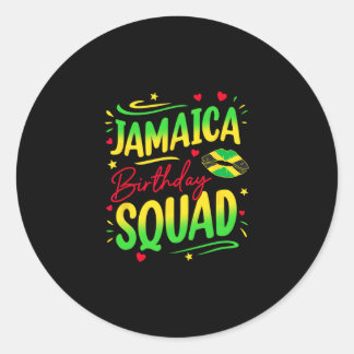 Adesivo Redondo Viagem de aniversário da Jamaica 2025 mulheres fér