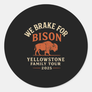 Adesivo Redondo Viagem de carro com a família para Yellowstone 202