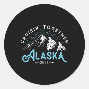 Adesivo Redondo Viagem de Férias Amigos da Família Alaska Cruise 2