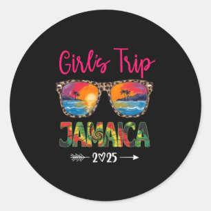 Adesivo Redondo Viagem de Meninas Jamaica 2025 Fim de Semana de Me