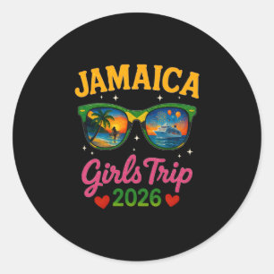 Adesivo Redondo Viagem de Meninas Jamaica 2026 Família Cruzeiro Co