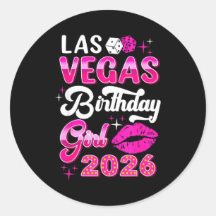 Adesivo Redondo Viagem de Meninas para Las Vegas 2026 Viagem de Cr