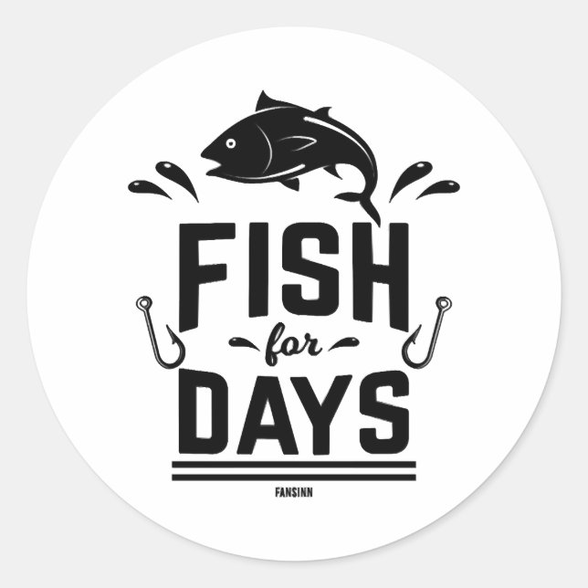 Adesivo Redondo viagem de pesca Männertag (Frente)