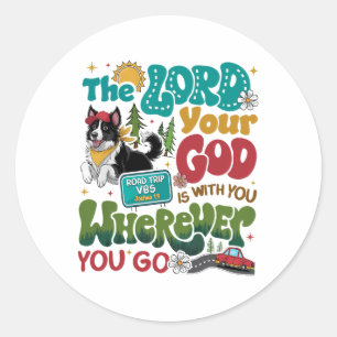 Adesivo Redondo Viagem de Vbs com Deus em 2025 Adolescentes Menino