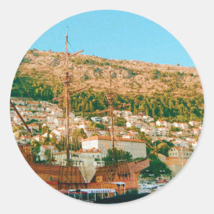 Adesivo Redondo Viagem Dubrovnik Croácia