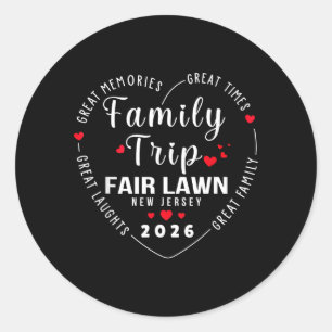 Adesivo Redondo Viagem Familiar Fofa Fair Lawn Nova Jersey 2026