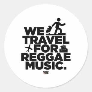 Adesivo Redondo Viagem para o Reggae Music Sticker