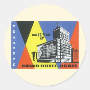 Adesivo Redondo Viagens Clássicas pela Europa, Varsóvia (Warszawa)