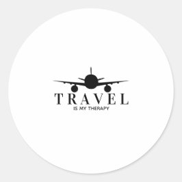 Adesivo Redondo Viagens são minha terapia