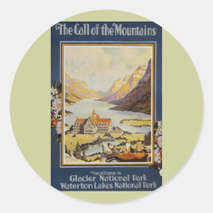 Adesivo Redondo Viagens vintage