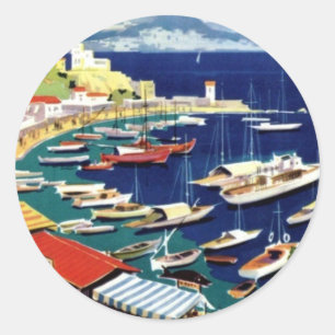 Adesivo Redondo Viagens vintage Atenas Grécia