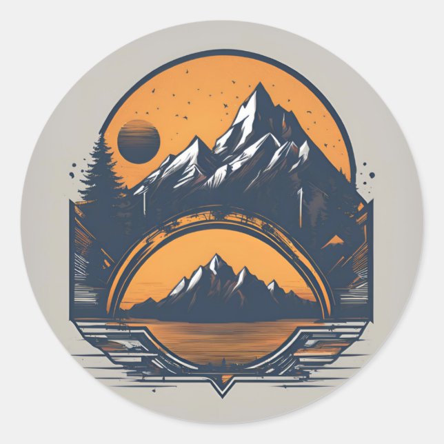 Adesivo Redondo Viajando inteligente (Frente)