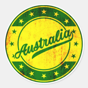 Adesivo Redondo Viajante Global - Autoadesivo da Austrália