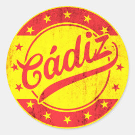Adesivo Redondo Viajante global - Cádiz, Espanha