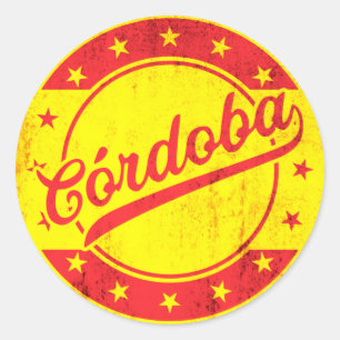 Adesivo Redondo Viajante global - Córdova, Espanha