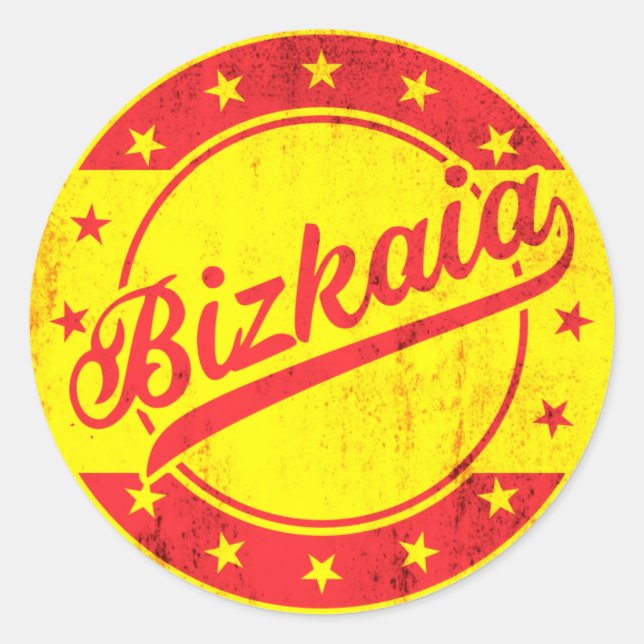 Adesivo Redondo Viajante Global - Espanha - Biscaia | Biscaia (Frente)