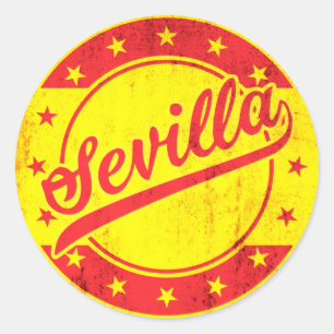Adesivo Redondo Viajante global - Sevilha, Espanha