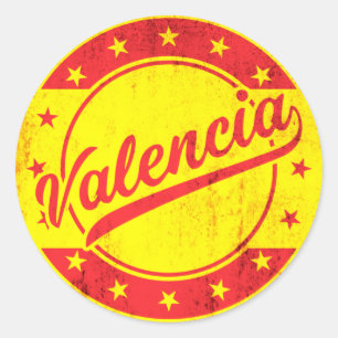 Adesivo Redondo Viajante global - Valência, Espanha