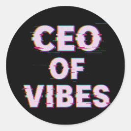Adesivo Redondo VIBE CEO PROTOCOL - Reality Glitch (Instant Aura U