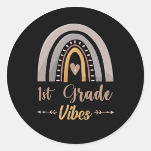 Adesivo Redondo Vibes da 1ª Série Arco-íris Volta às Aulas da Prim
