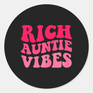 Adesivo Redondo Vibes da Tia Rica Tia Mulheres Melhor Dia das Mães