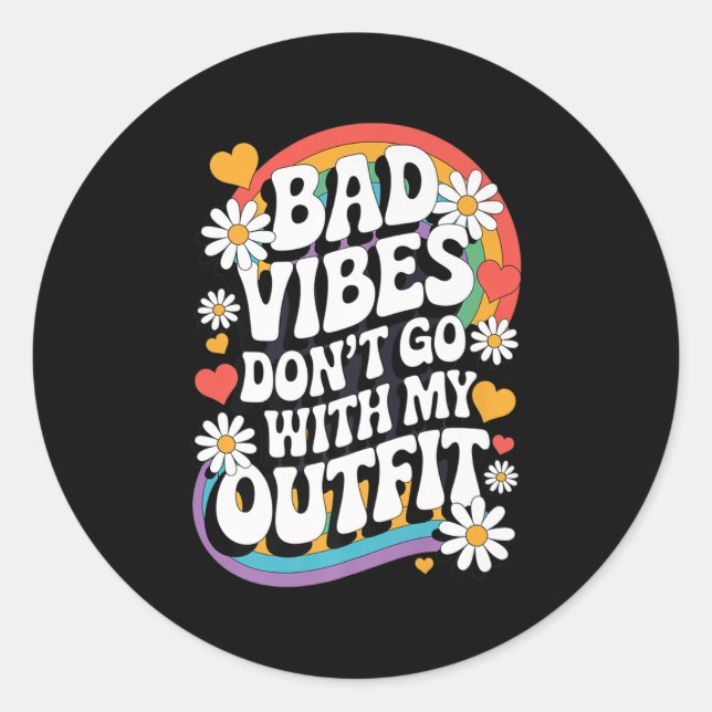 Adesivo Redondo Víblias ruins não vão com meu Flo de Retrô de Roup (Frente)